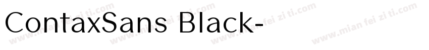 ContaxSans Black字体转换